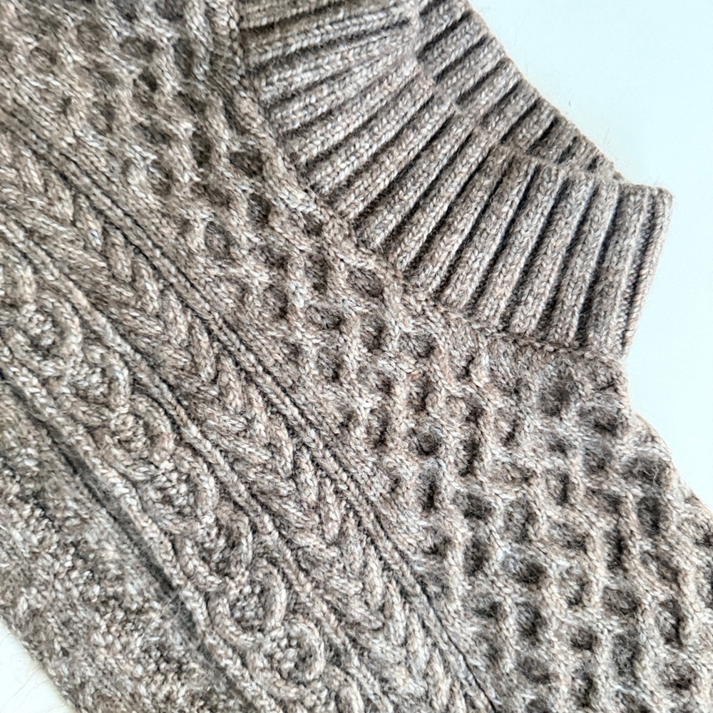 ASTR The Label Sweater Shrug Cable Knit Wool Blend Sz S‎ Chocolate Brown Cottage - Picture 16 of 16